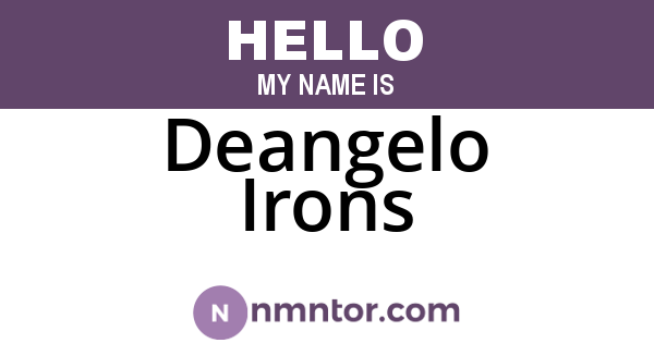 Deangelo Irons