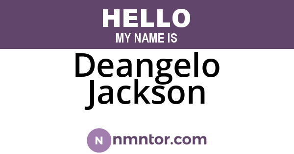 Deangelo Jackson