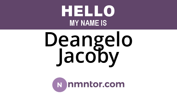 Deangelo Jacoby