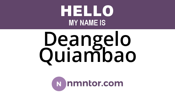 Deangelo Quiambao