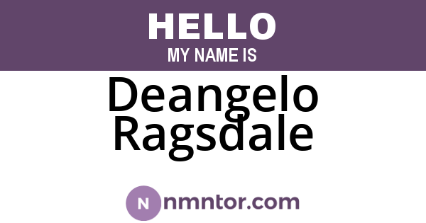 Deangelo Ragsdale