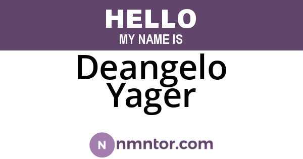 Deangelo Yager