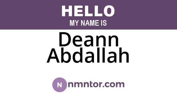 Deann Abdallah