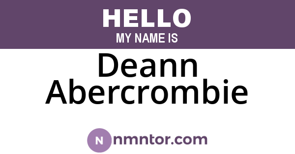 Deann Abercrombie