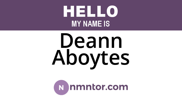 Deann Aboytes