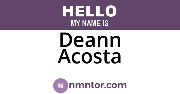 Deann Acosta