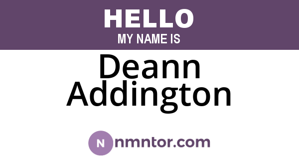 Deann Addington