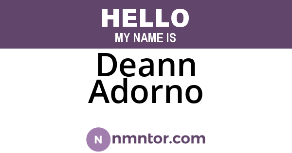 Deann Adorno