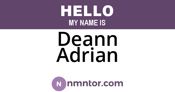 Deann Adrian