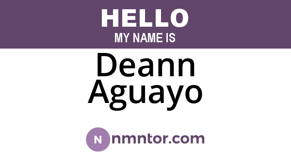 Deann Aguayo