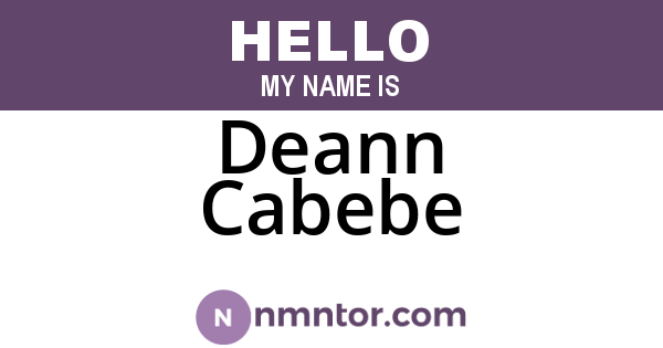 Deann Cabebe