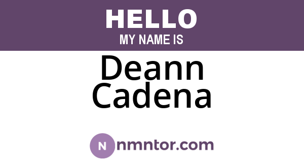 Deann Cadena