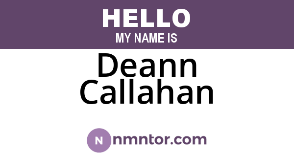 Deann Callahan