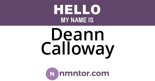 Deann Calloway