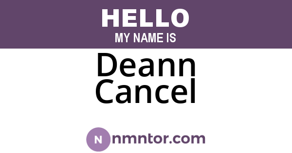 Deann Cancel