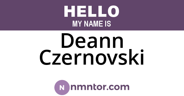 Deann Czernovski
