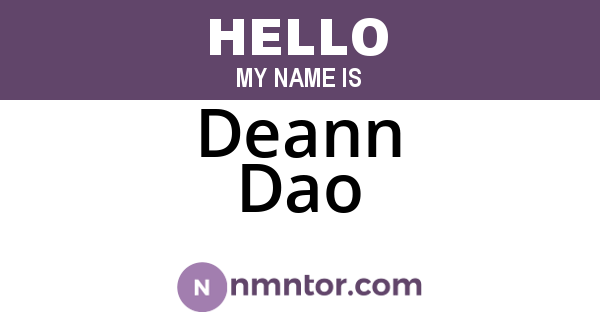 Deann Dao