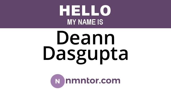 Deann Dasgupta