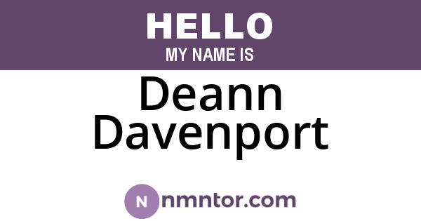 Deann Davenport