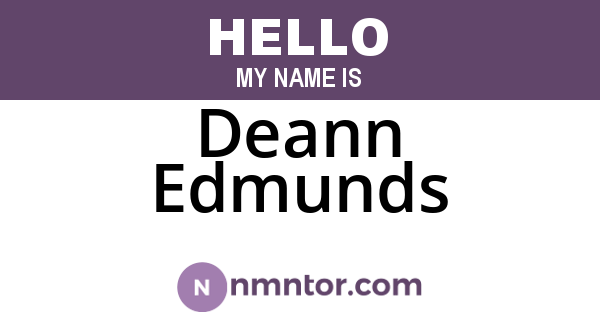 Deann Edmunds