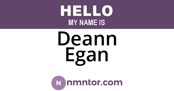 Deann Egan
