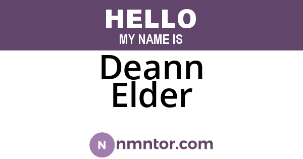 Deann Elder