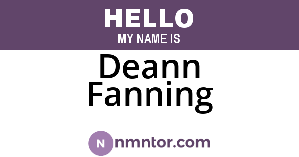 Deann Fanning