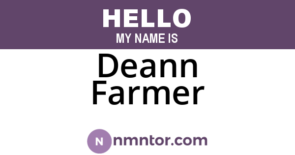 Deann Farmer