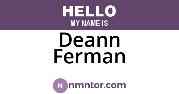 Deann Ferman