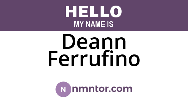 Deann Ferrufino
