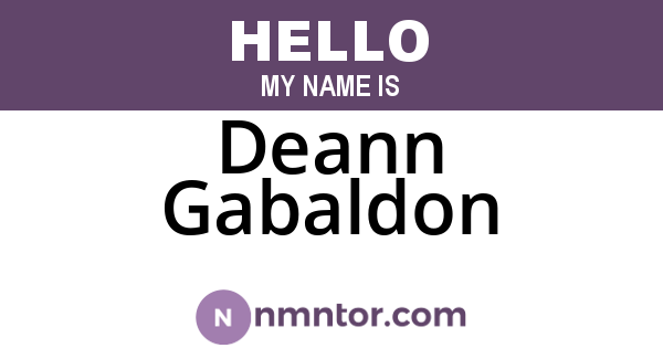 Deann Gabaldon