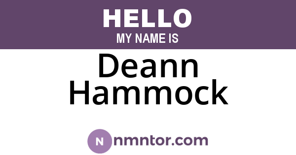 Deann Hammock