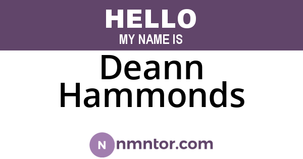 Deann Hammonds