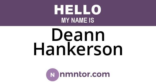 Deann Hankerson