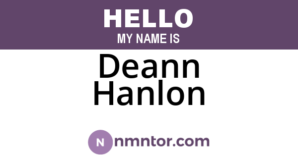 Deann Hanlon