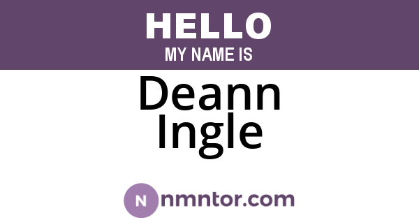 Deann Ingle