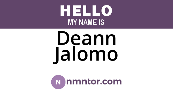 Deann Jalomo