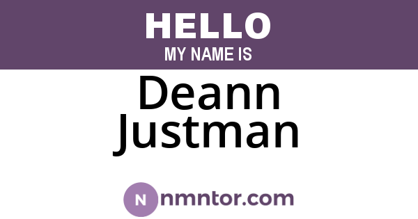 Deann Justman