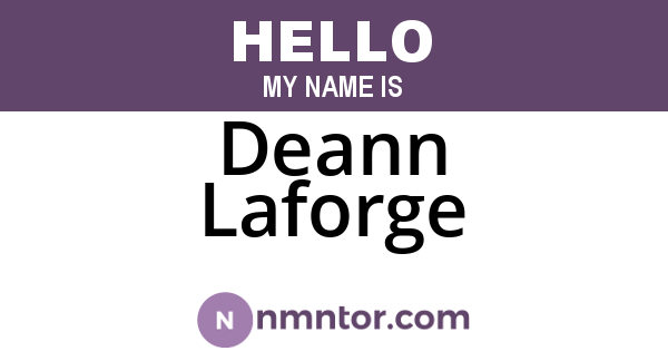 Deann Laforge
