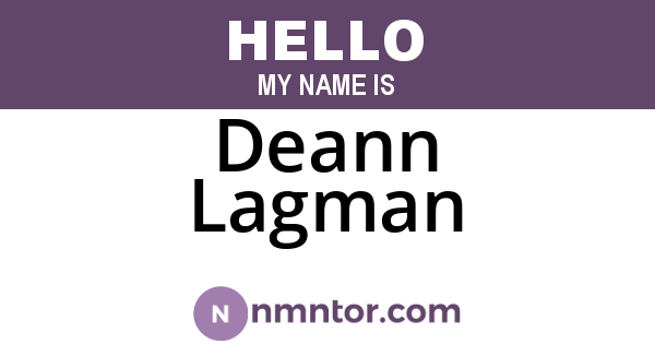 Deann Lagman