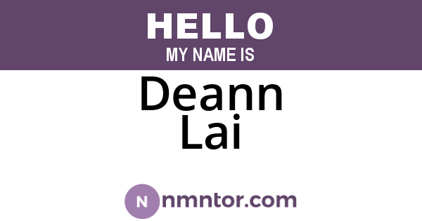 Deann Lai