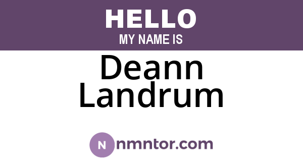 Deann Landrum