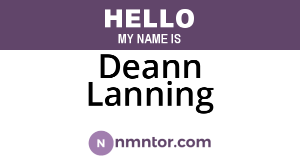 Deann Lanning