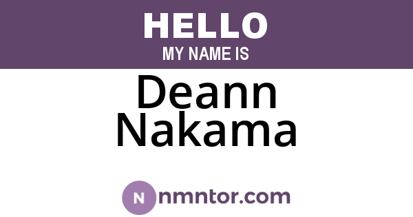Deann Nakama