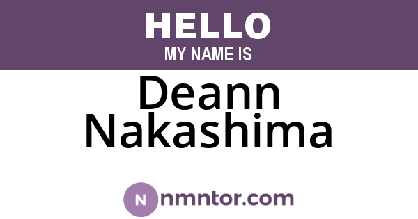 Deann Nakashima