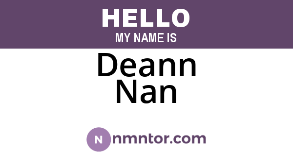Deann Nan