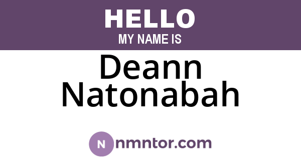 Deann Natonabah