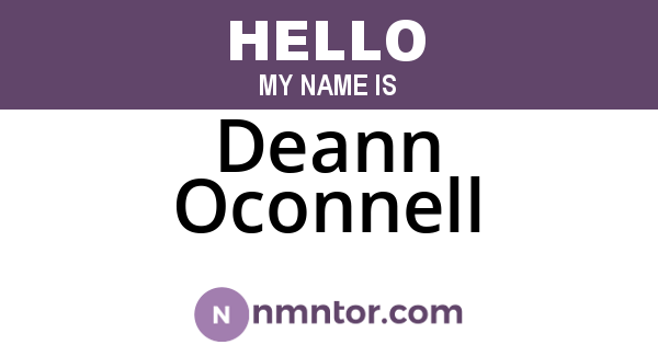 Deann Oconnell