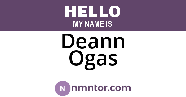 Deann Ogas