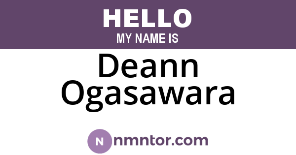 Deann Ogasawara